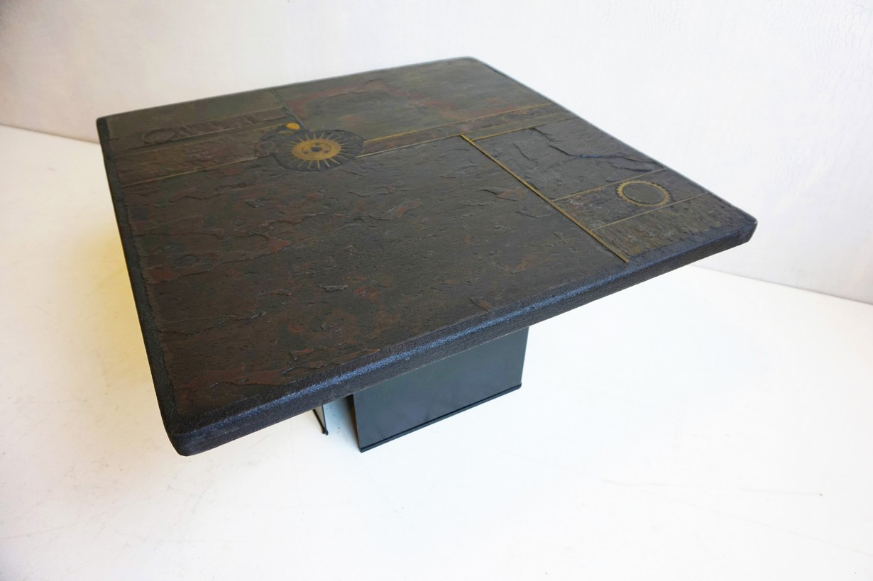 Paul Kingma, table, brutalist, small coffee table, vintage tafel, dutch artist